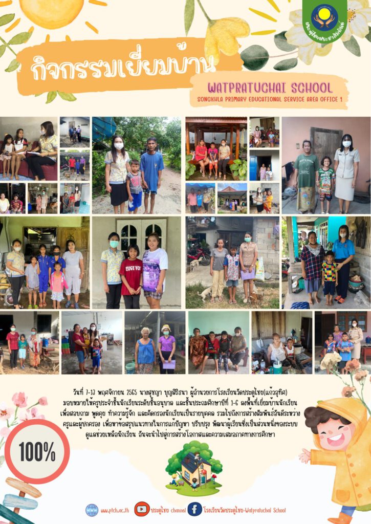 ฤดูกาลเยี่ยมบ้านสอบถามเรียนรู้และเข้าใจนักเรียนรายบุคคล